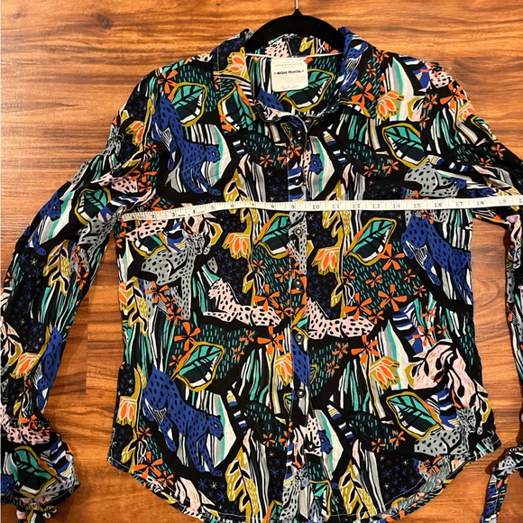 ANTHROPOLOGIE Maeve Masha Volnova Carmiel Buttondown Top sz 2 - Picture 8 of 9